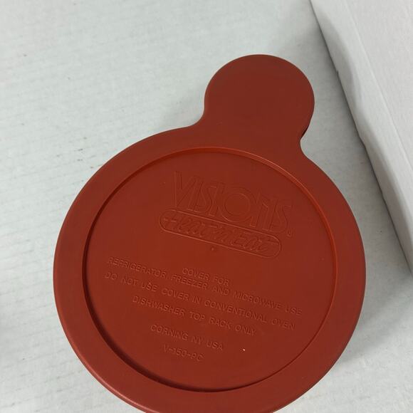 Vintage Corning Visions Amber Glass Heat 'n' Eat Dish w/ Lid V 150 PC - Picture 2 of 8